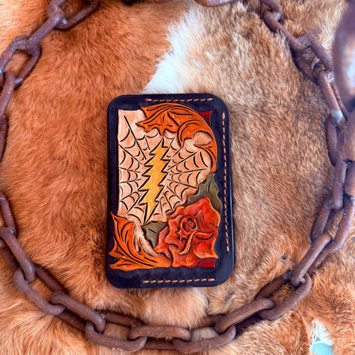 GRATEFUL DEAD CARVED LEATHER WALLET