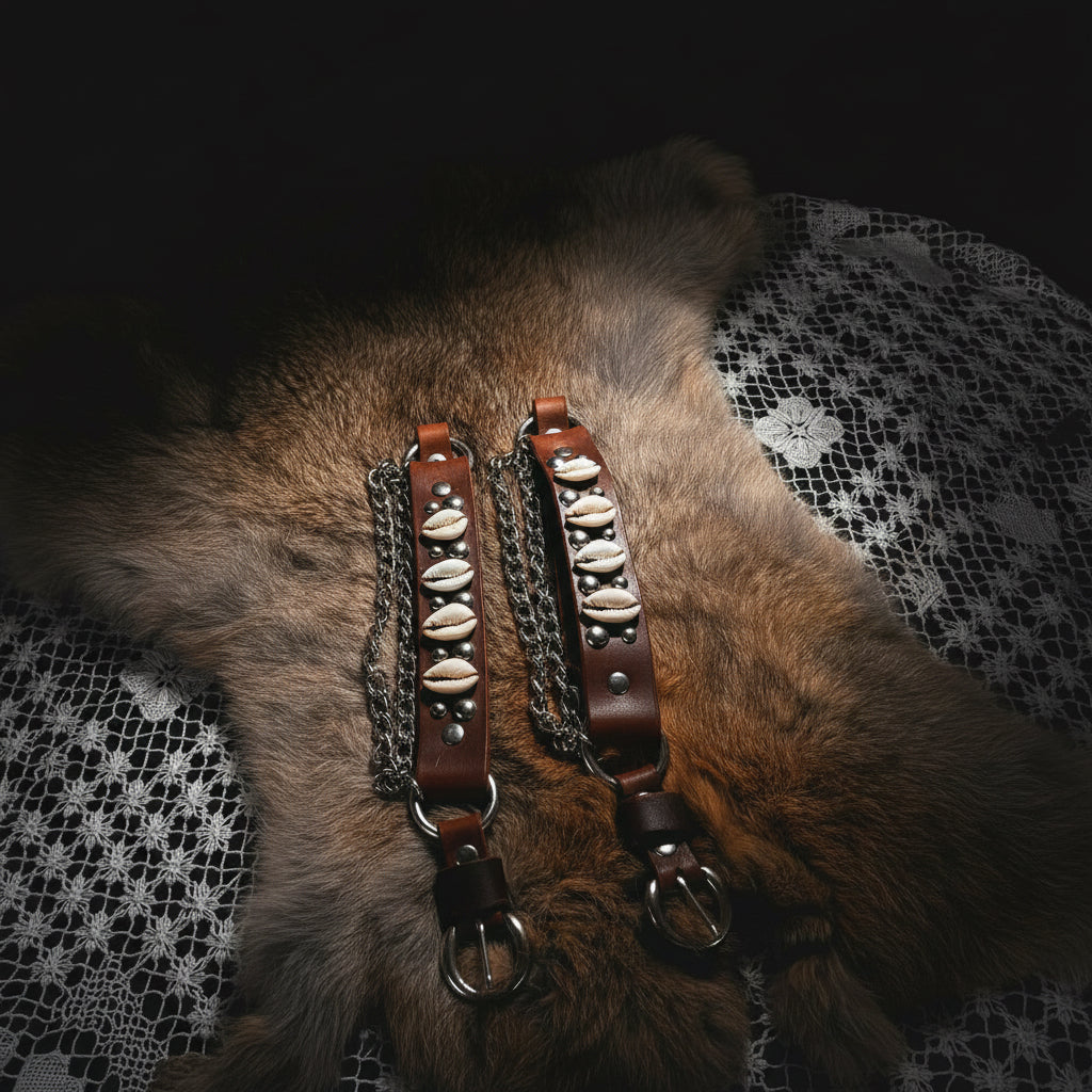 Artisan Leather Bootstraps — Double Chain