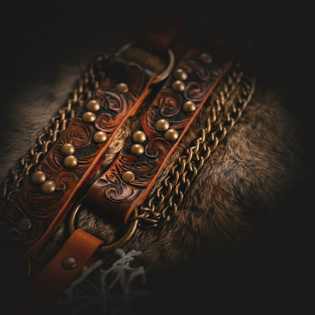 Western Tooled Leather Bootstrap