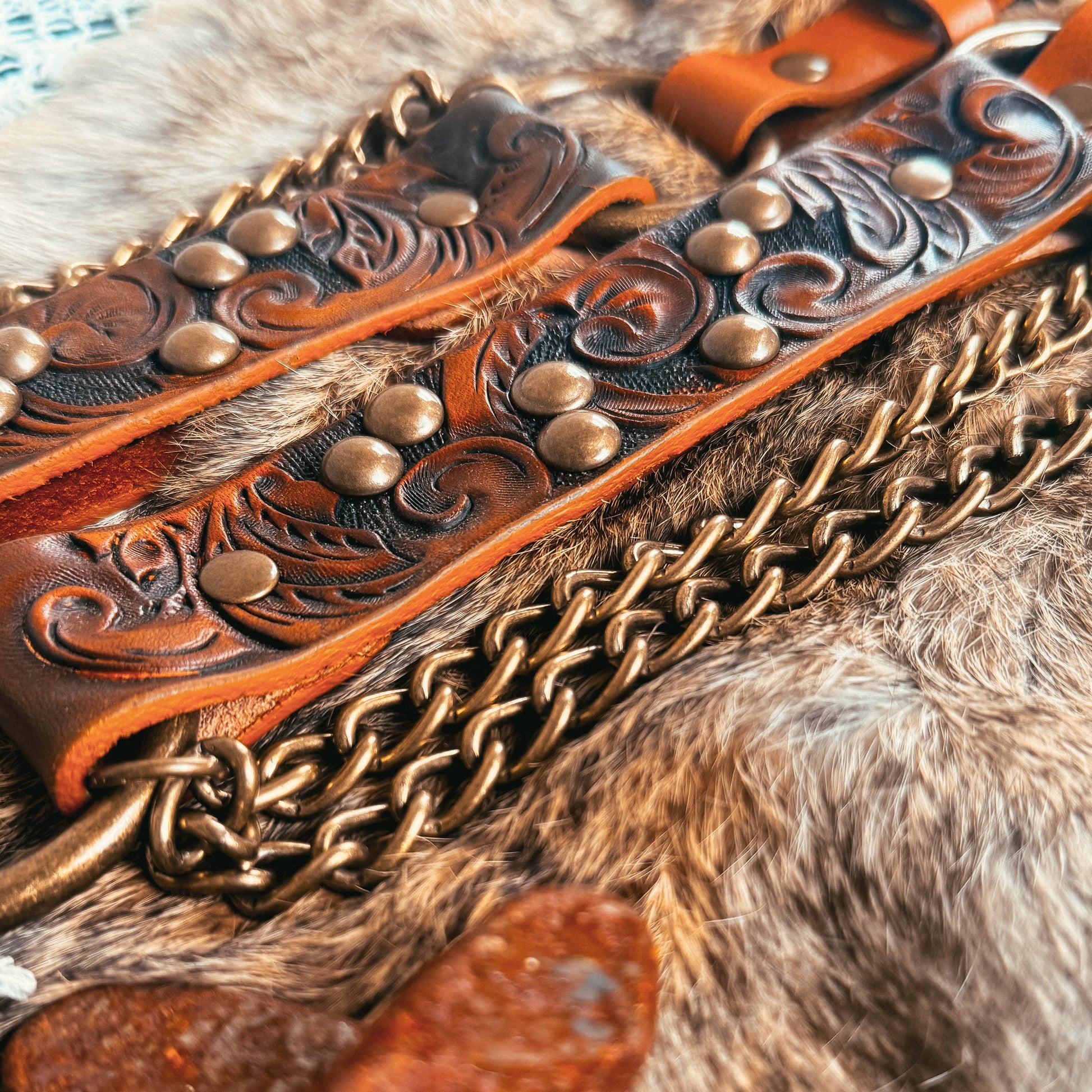 Western Tooled Leather Bootstrap