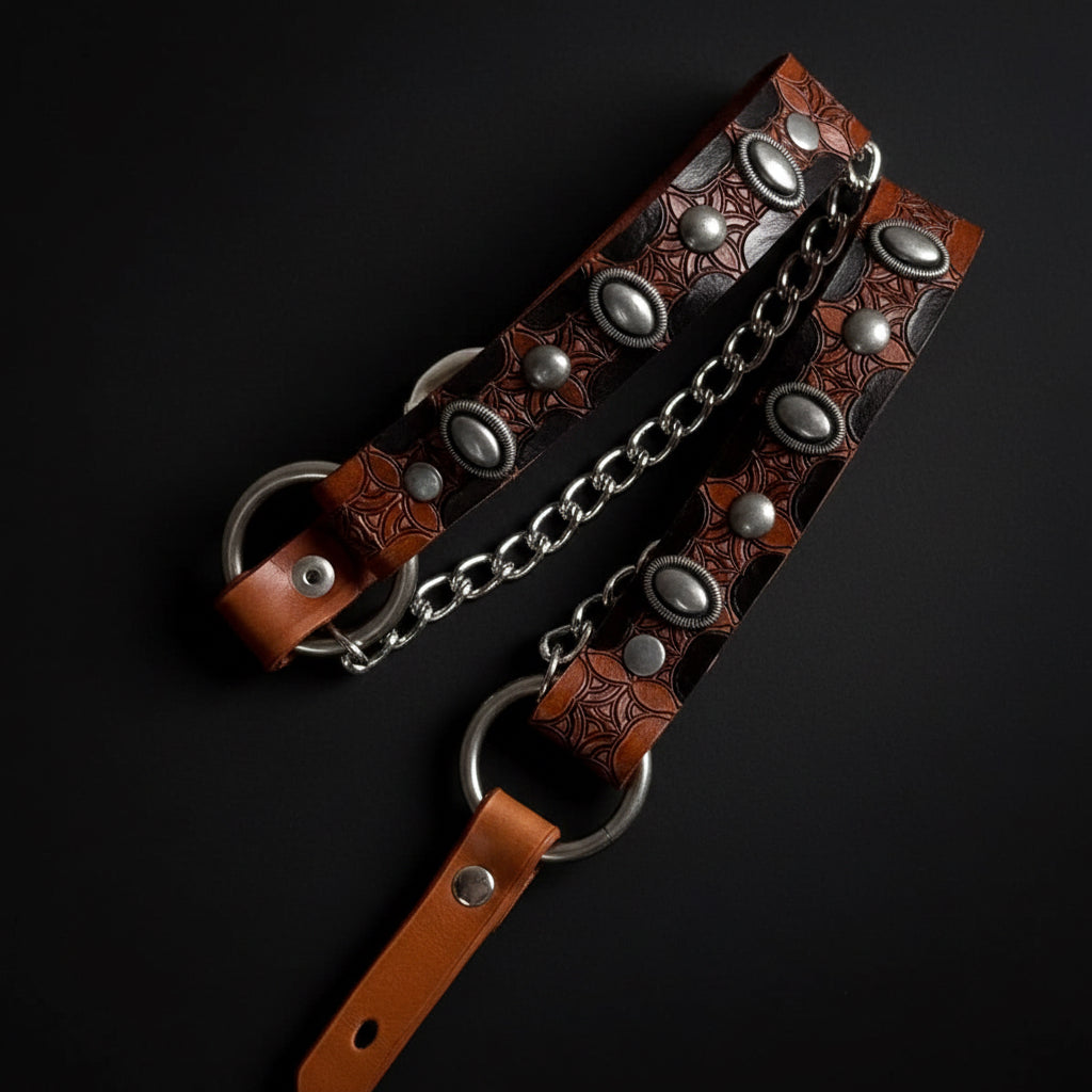 Artisan Western Leather Bootstraps - Hags & Hides