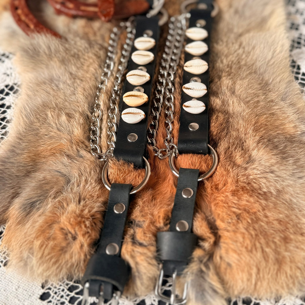 Black Artisan Leather Bootstraps - Hags & Hides