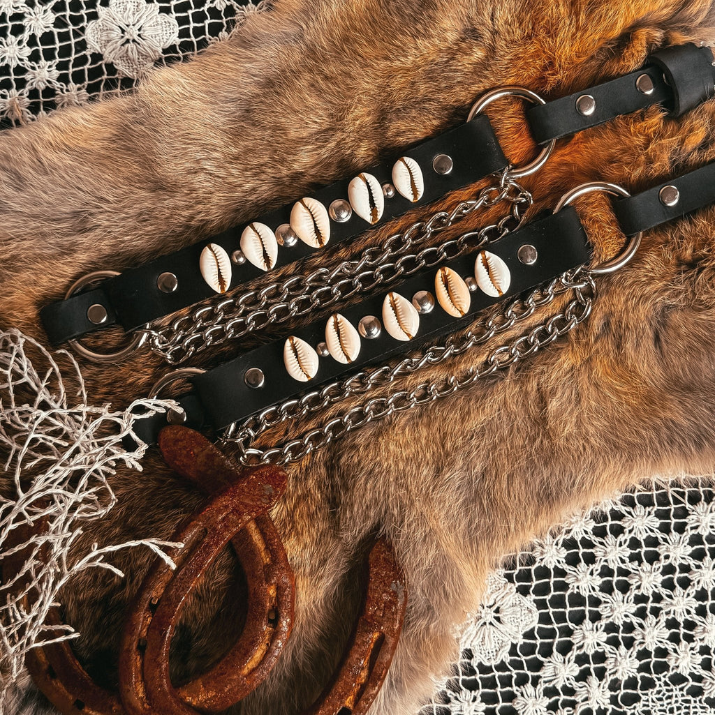 Black Artisan Leather Bootstraps - Hags & Hides