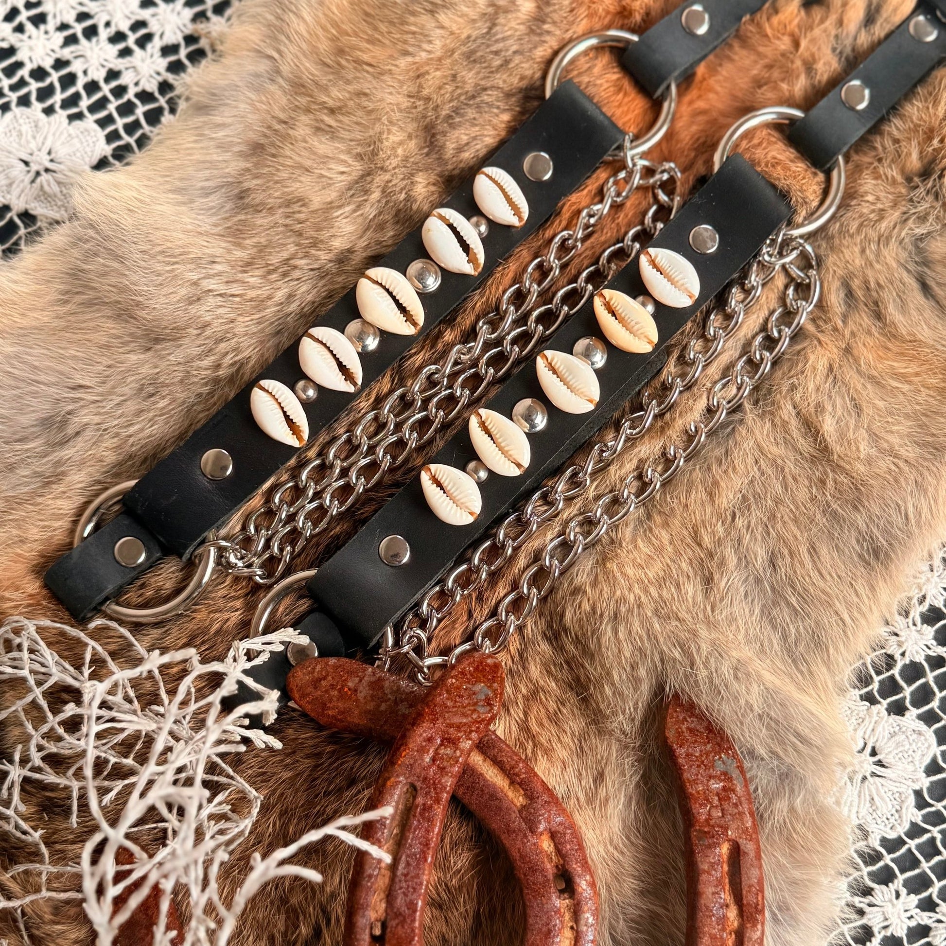 Black Artisan Leather Bootstraps - Hags & Hides