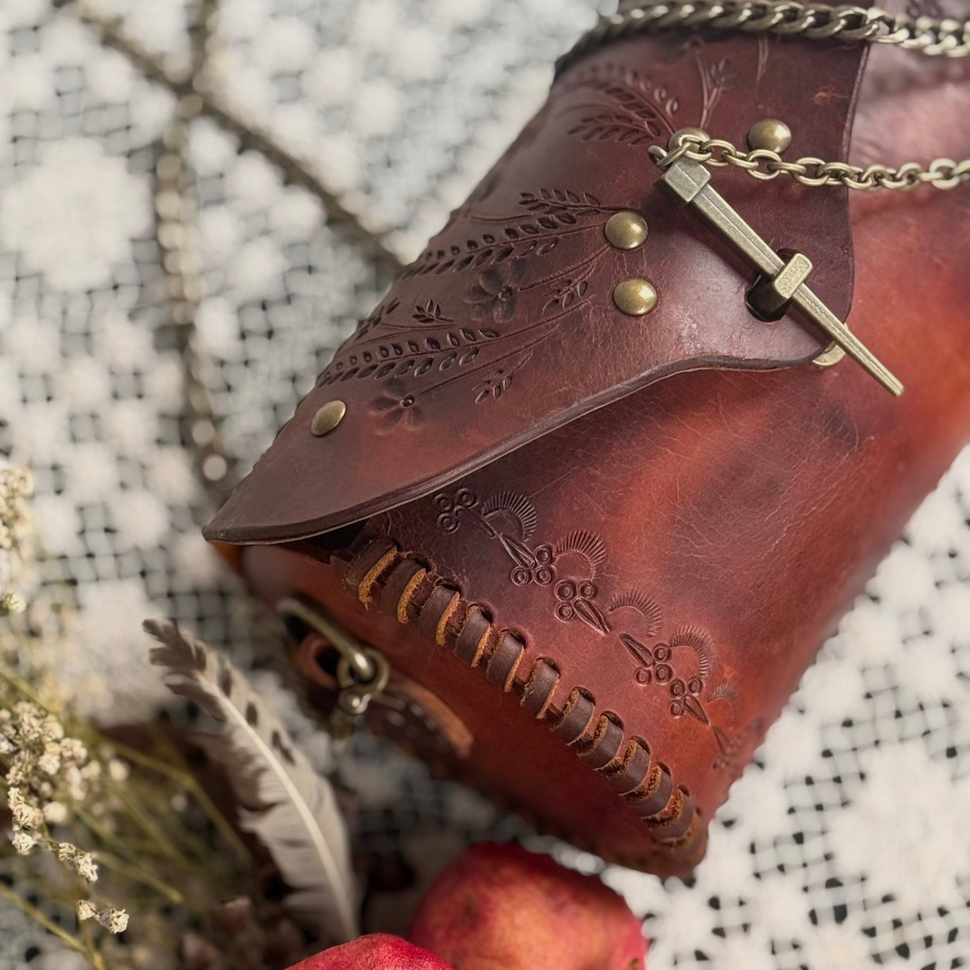 Hags & Hides Elongated Silhouette Leather Shoulder Bag - Hags & Hides