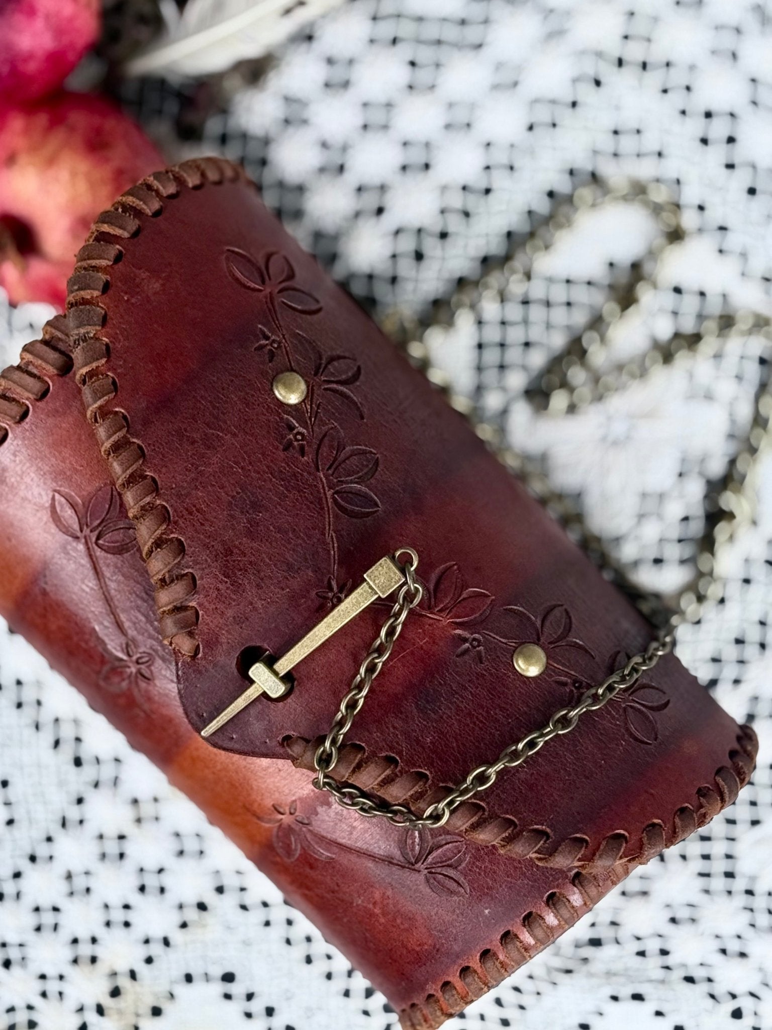 Hags & Hides Oval Leather Shoulder Bag - Hags & Hides