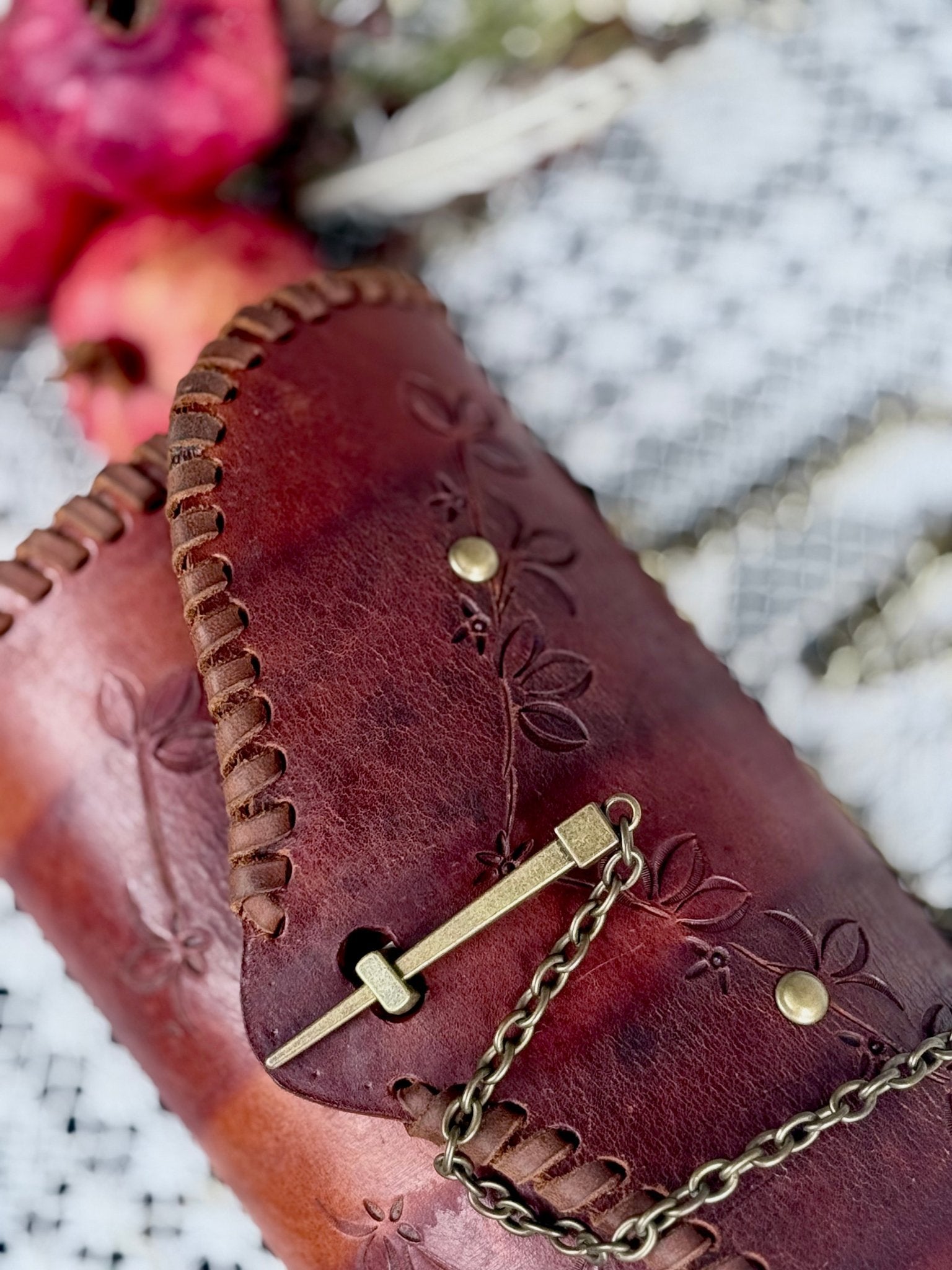 Hags & Hides Oval Leather Shoulder Bag - Hags & Hides