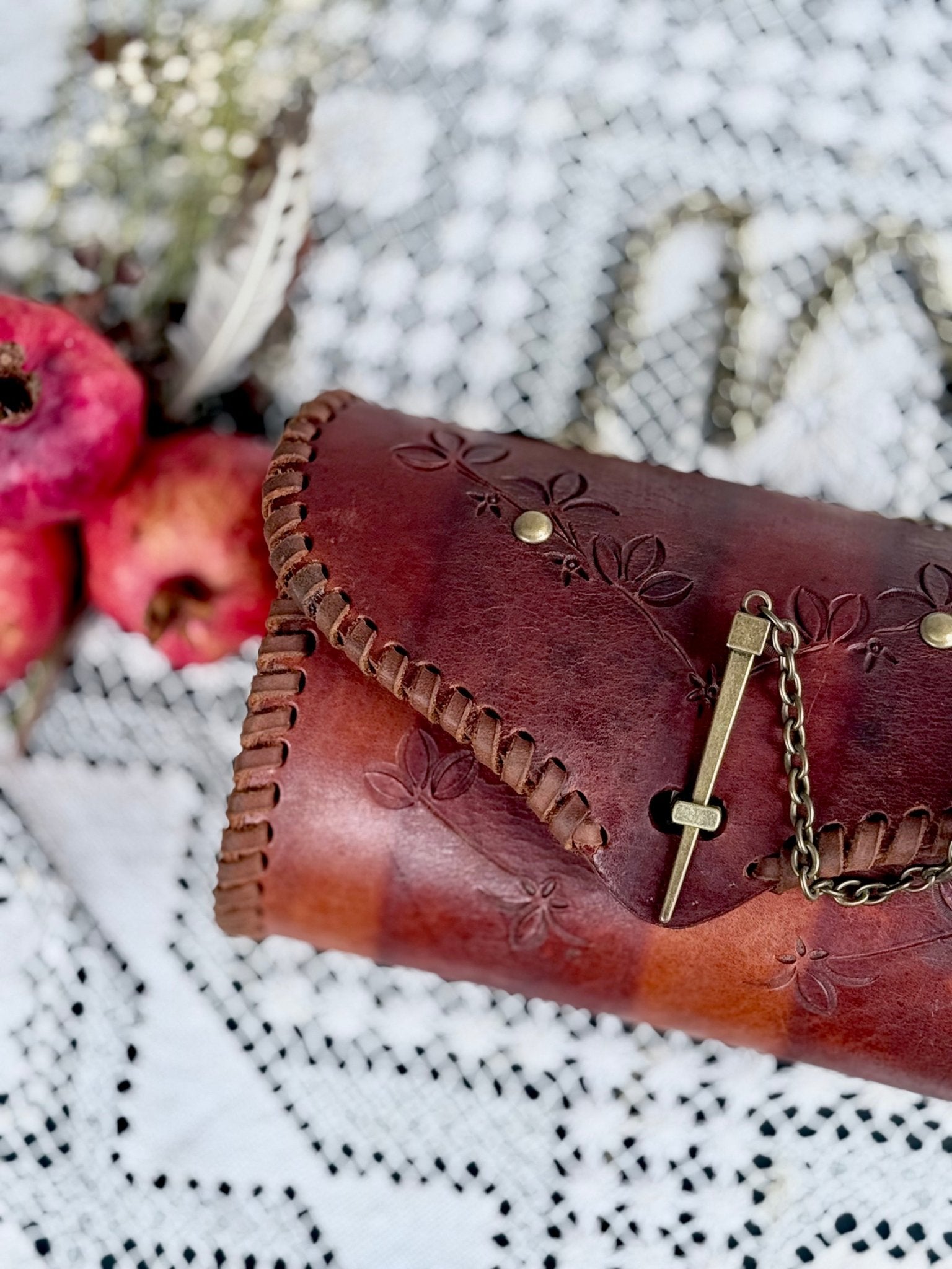 Hags & Hides Oval Leather Shoulder Bag - Hags & Hides