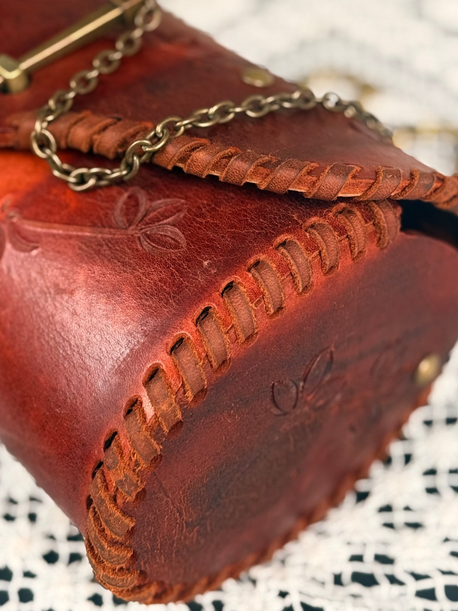 Hags & Hides Oval Leather Shoulder Bag - Hags & Hides