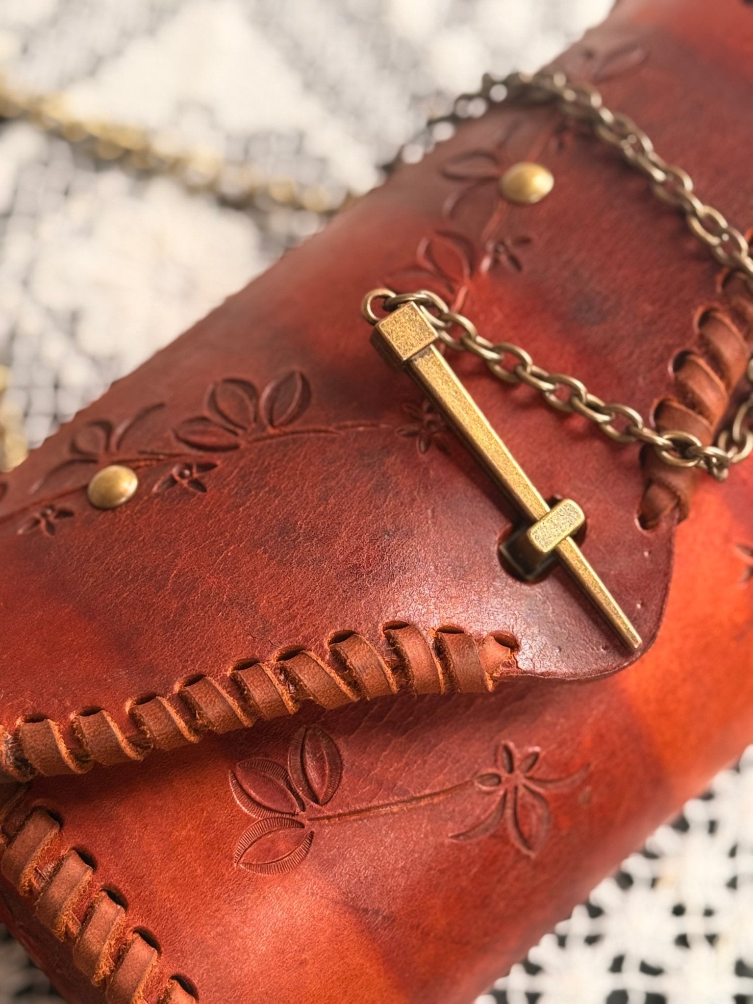 Hags & Hides Oval Leather Shoulder Bag - Hags & Hides