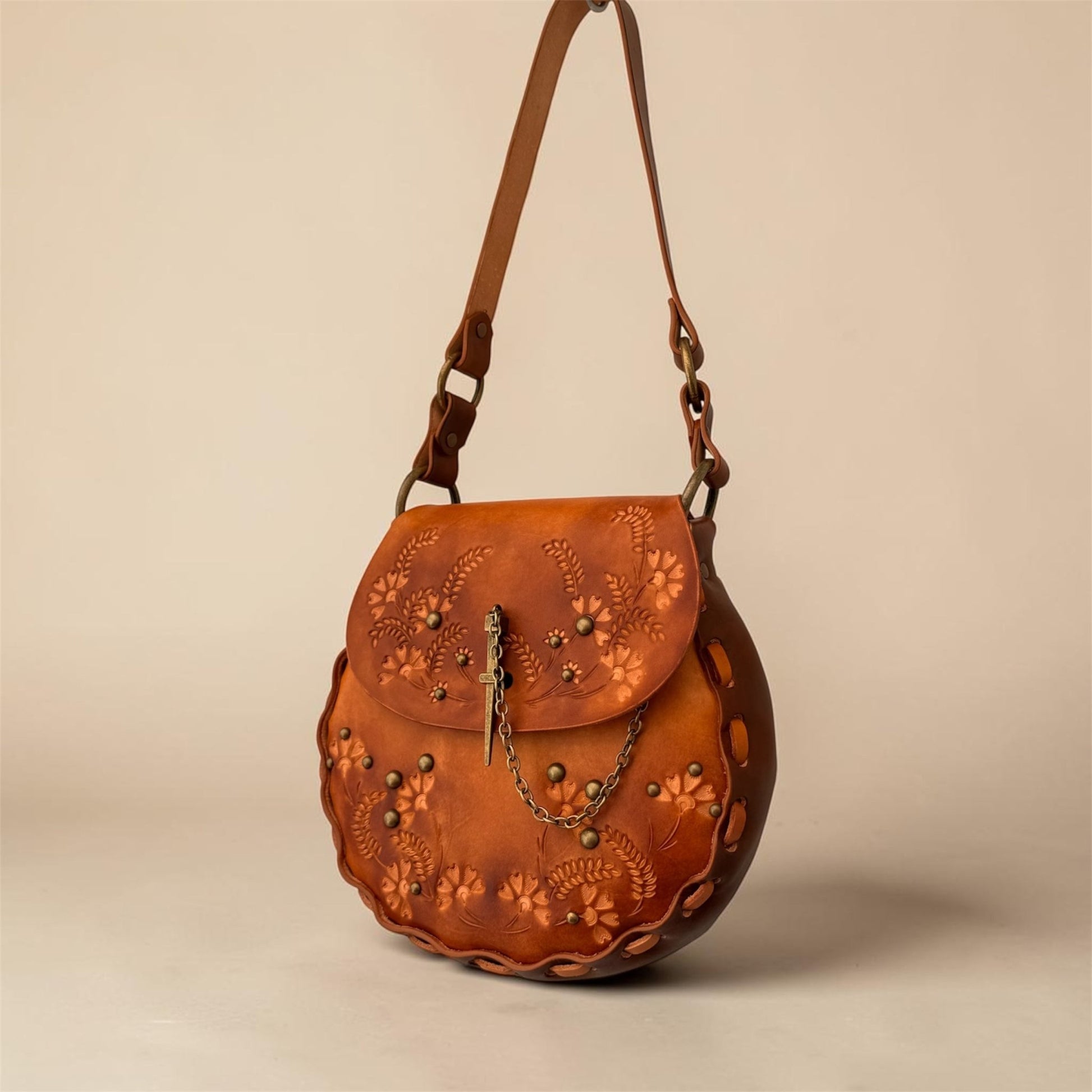 Harper Hand-Tooled Leather Bag - Hags & Hides