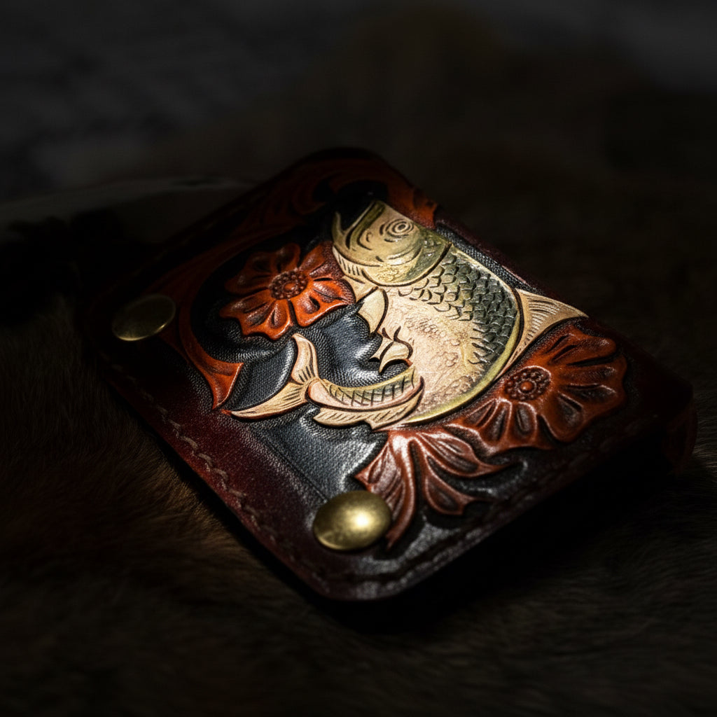 Outdoorsman Bass Leather Wallet - Hags & Hides