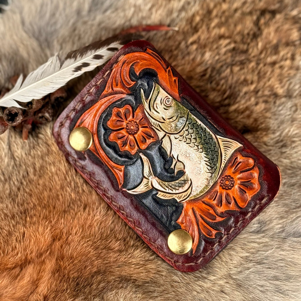 Outdoorsman Bass Leather Wallet - Hags & Hides