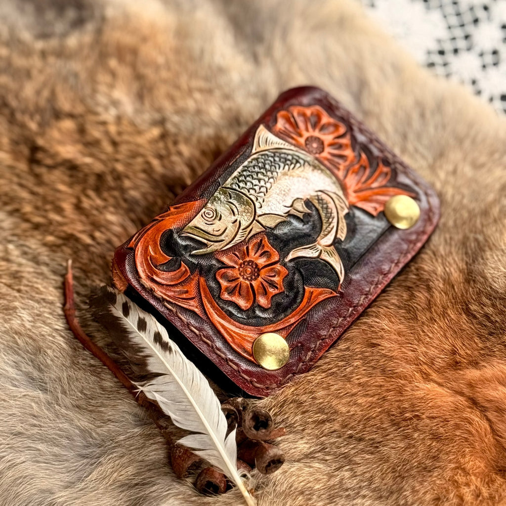 Outdoorsman Bass Leather Wallet - Hags & Hides