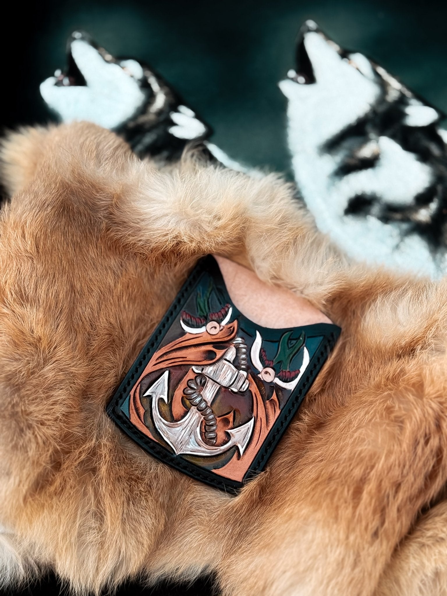 Twin Swallows Slim Leather Card Wallet - Hags & Hides