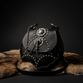 Western Noir Studded Leather Chain Purse - Hags & Hides