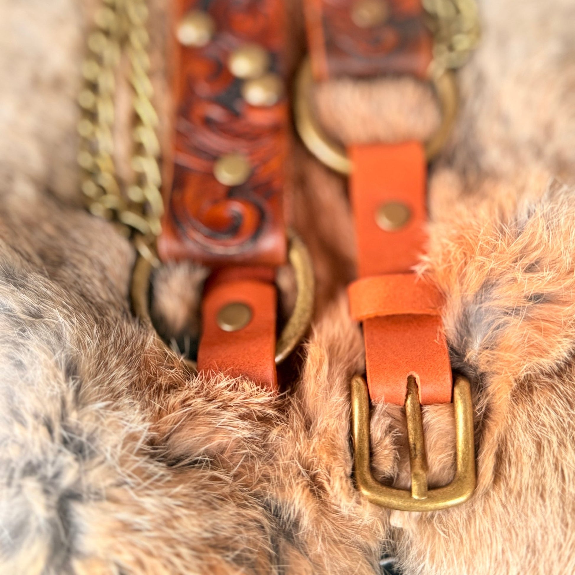 Western Tooled Leather Bootstrap - Hags & Hides